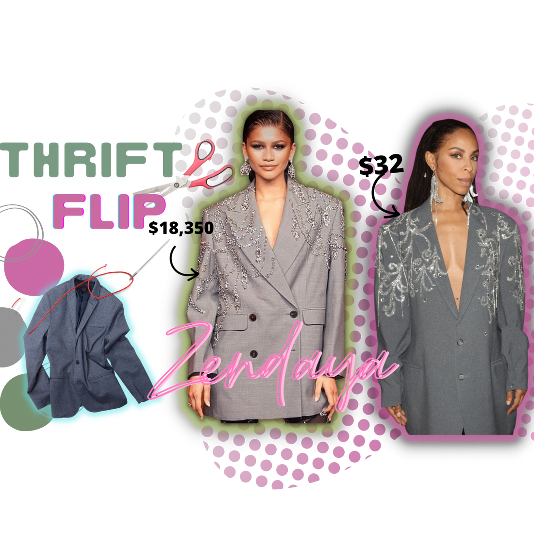 Diy Thirft Flip ft. Zendaya/ Alexander McQueen