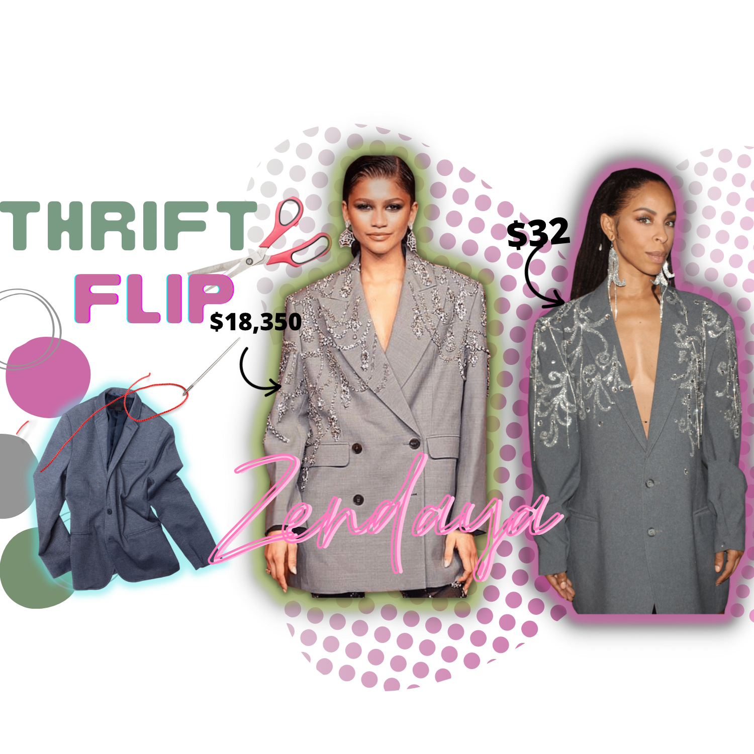 Diy Thirft Flip ft. Zendaya/ Alexander McQueen